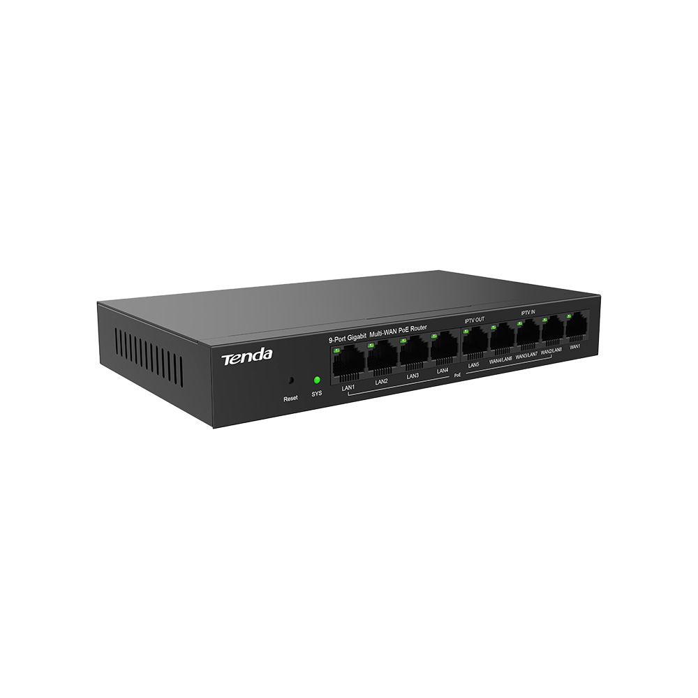 Tenda G0-8G-POE 9Port Gigabit Ethernet Poe Gateway/Router