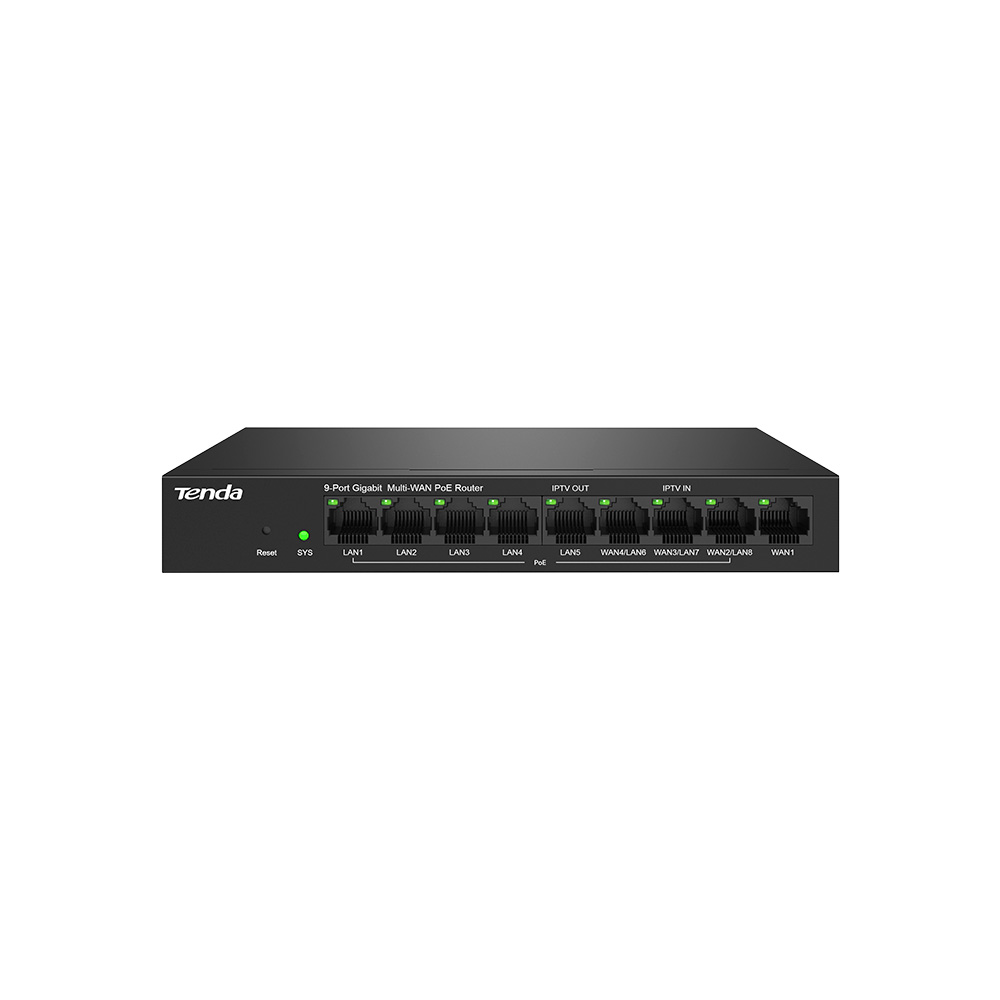 Tenda G0-8G-POE 9Port Gigabit Ethernet Poe Gateway/Router