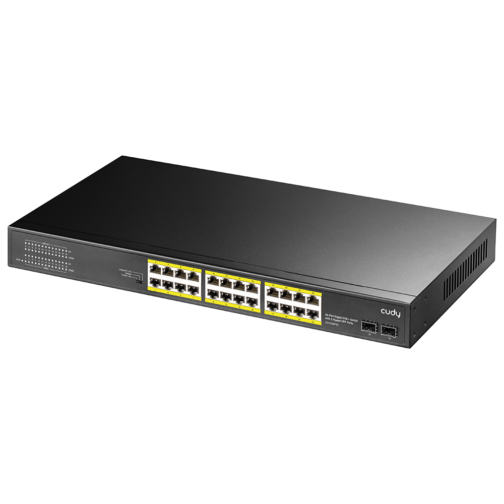 Cudy GS1028PS2 24 Port 10/100/1000 24 Port PoE+ 2 X SFP Yönetilemez Rack Mount Switch