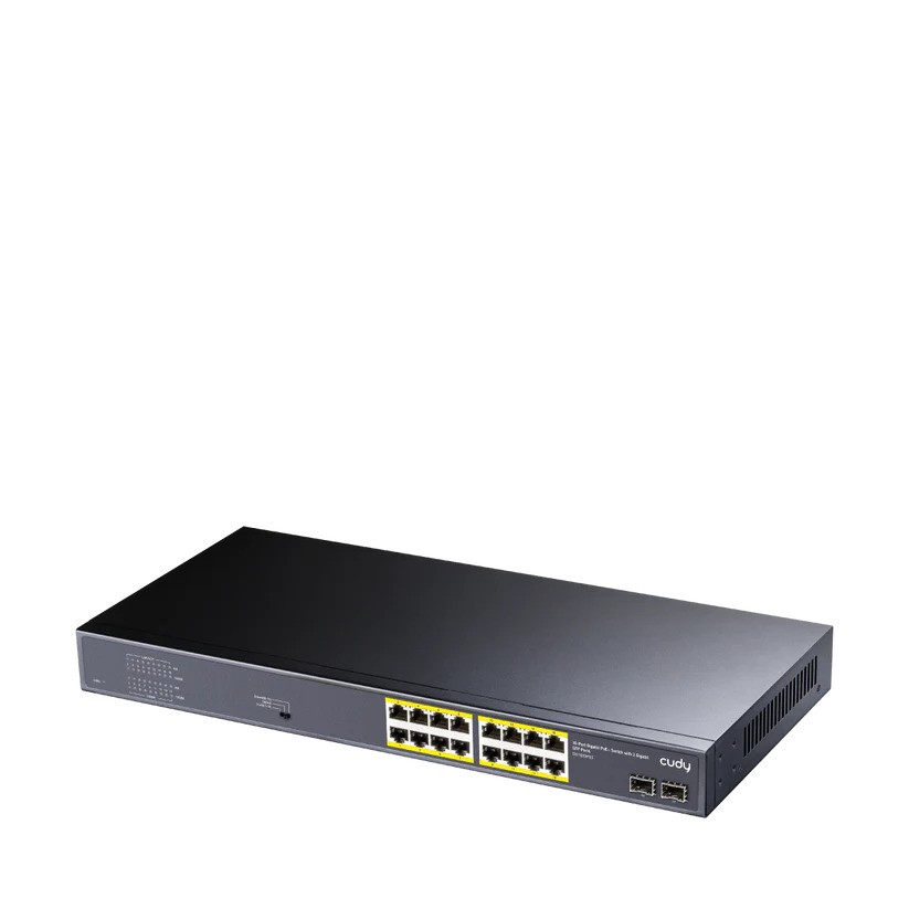 Cudy GS1020PS2 16 Port 10/100/1000 16 Port PoE+ 2 X SFP 200W Yönetilemez Rack Mount Switch