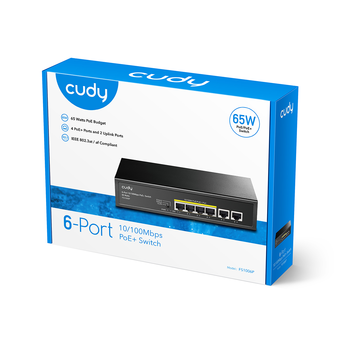 Cudy FS1006P 6 Port 10/100 4 Port PoE+ 60W Yönetilemez Desktop Switch