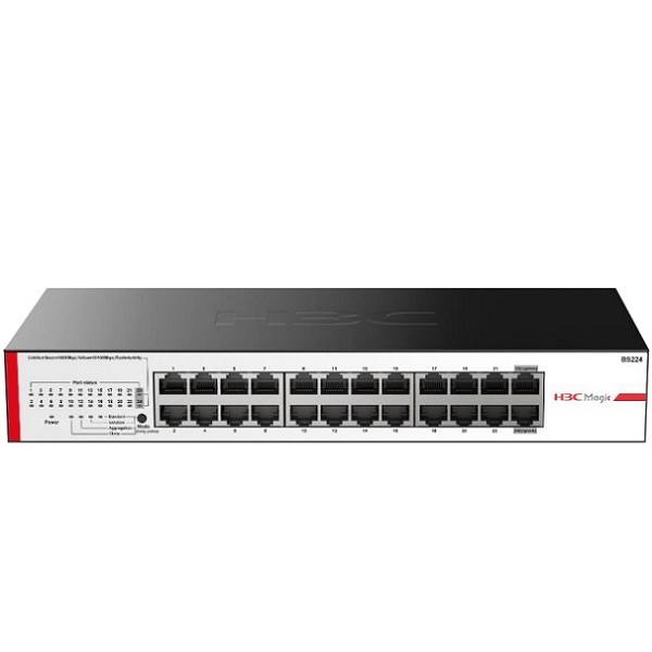 H3c Magic BS224 24 Port 10/100/1000 Yönetilemez Rack Mount Switch Metal Kasa