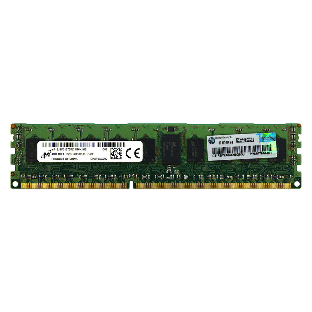 Hp 647895R-B21 4Gb 1600Mhz Ddr3 Ecc Server Ram