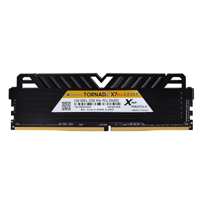 Twinmos 16 Gb 3200Mhz Ddr4 Tornadox7 Soğutuculu TMD416GB3200D16BKX7P Pc Ram