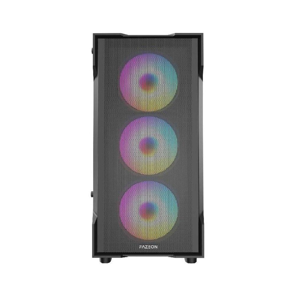 Fazeon F1 M650BBM 650w 80+ 4x Rainbow Fixed Led Fan Micro ATX 2xUsb3.0 Siyah Kasa