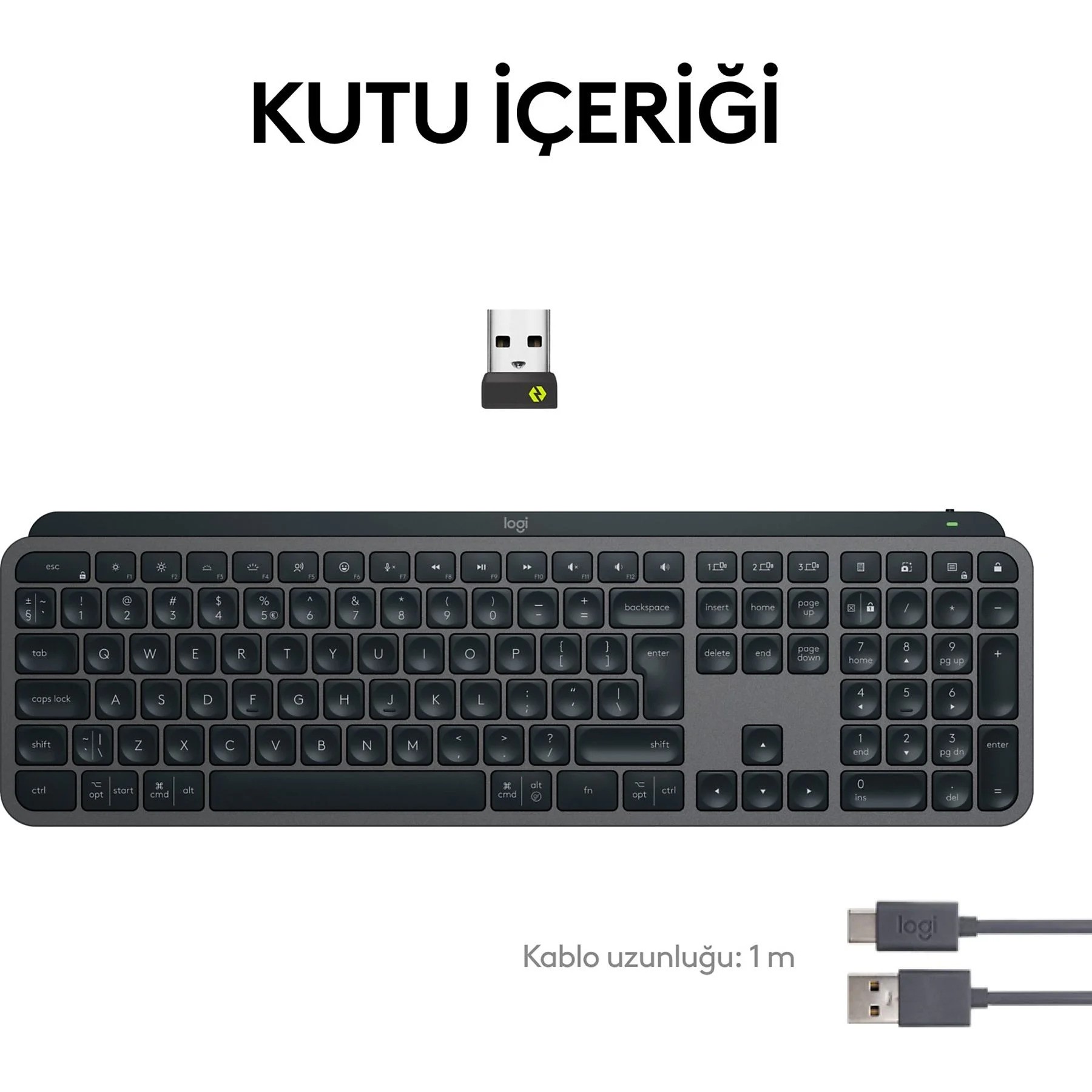 Logitech MX KEYS Kablosuz Kurumsal Siyah 920-010254 Klavye