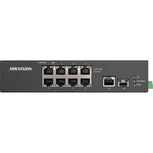 Hikvision DS-3T0310HP 8 Port Poe 10/100 1GE Uplink 1xSFP 90w Switch