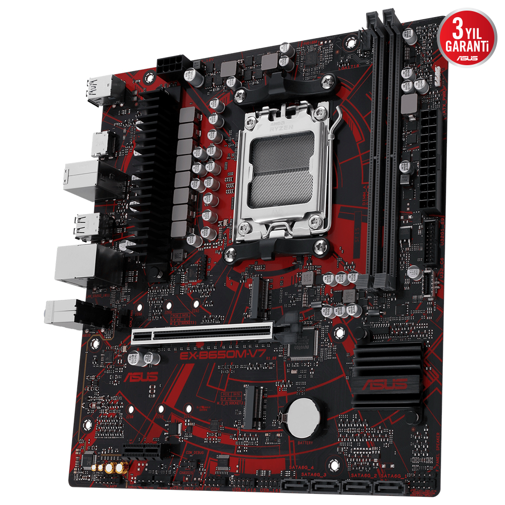 Asus EX-B650M-V7 2xDdr5 Vga+Hdmi 2xM.2 Am5 Anakart
