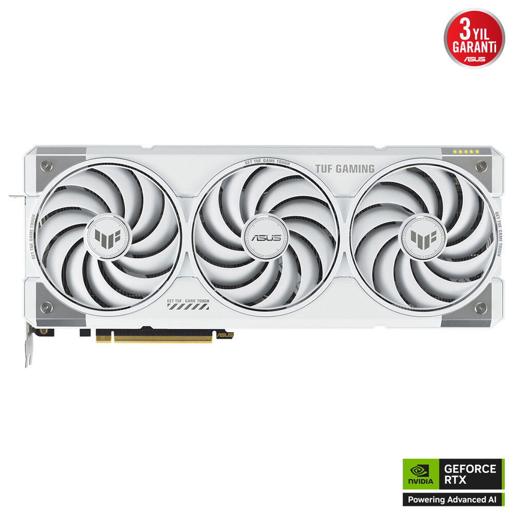 Asus TUF-RTX5070TI-O16G White Gaming Nvidia Geforce Rtx 5070 TI 16Gb Gddr7 265Bit OC 2xHdmi 3xDp Rgb Dlss4 Ekran Kartı