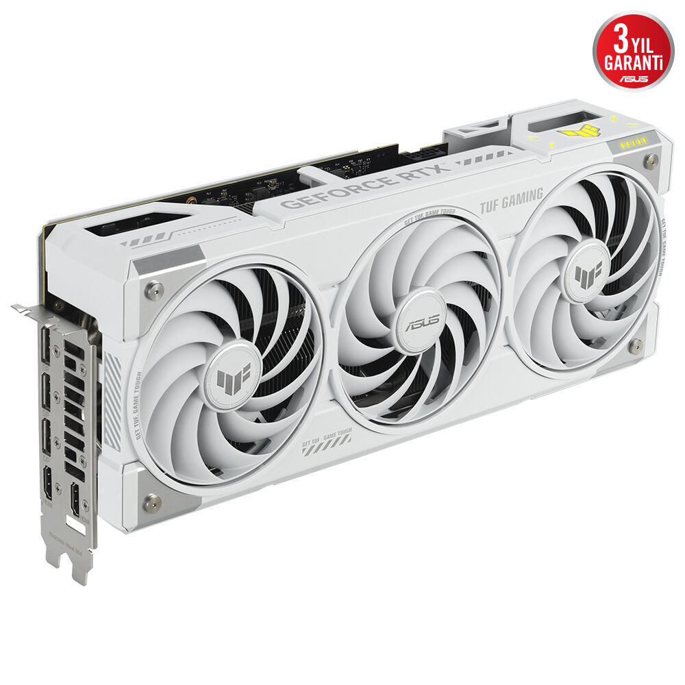 Asus TUF-RTX5070TI-O16G White Gaming Nvidia Geforce Rtx 5070 TI 16Gb Gddr7 265Bit OC 2xHdmi 3xDp Rgb Dlss4 Ekran Kartı