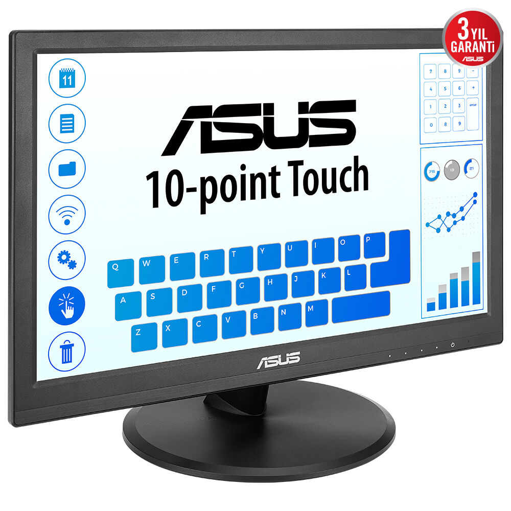 Asus VT169HE 15.6’’ 1920x1080 Vga/Hdmı Dokunmatik Siyah IPS Led Monitör
