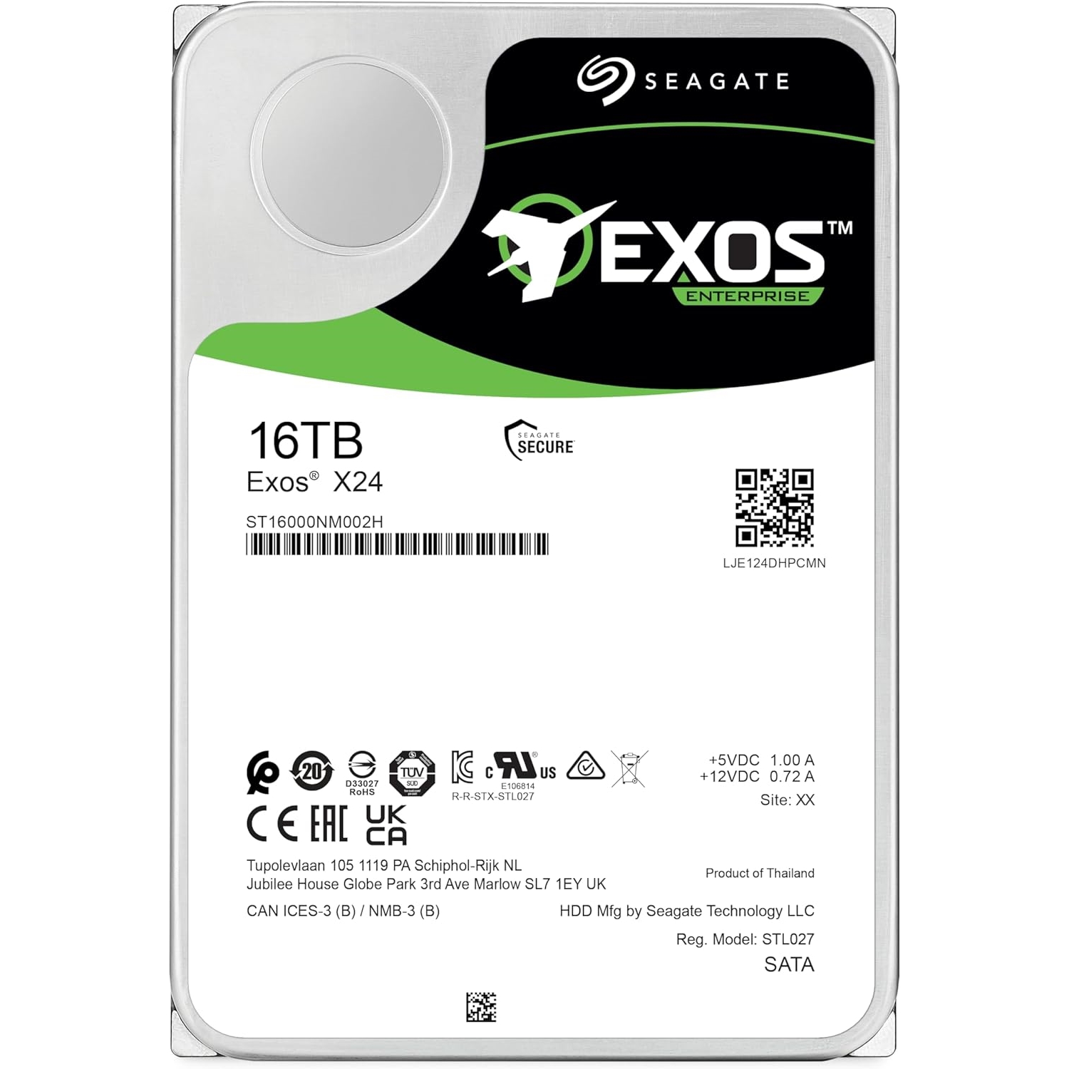 Seagate Exos X16 16 Tb 7200Rpm 512E Sata3 6Gbit/sn ST16000NM002H HDD
