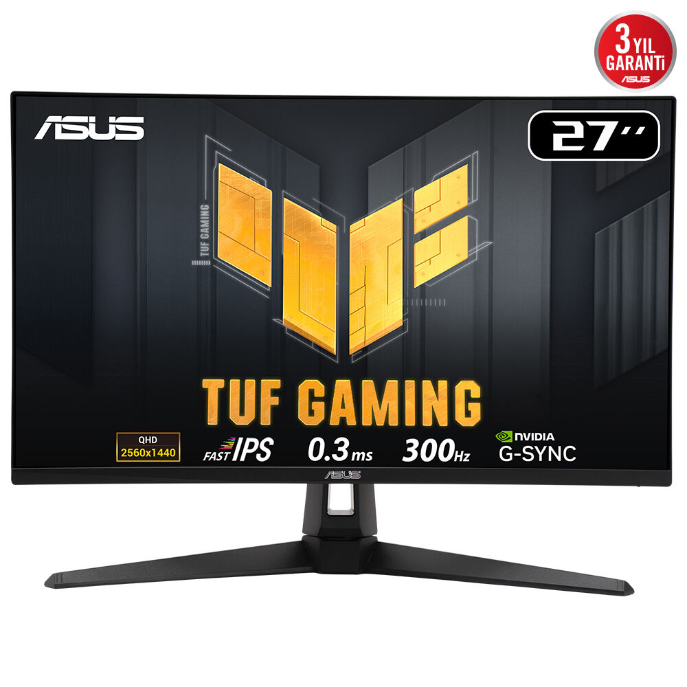 Asus Tuf Gaming Monitör VG27AQM5A 27’’ 0.3Ms 300Hz 2K QHD DP/HDMI/USB VESA Ips Led Gaming Monitör