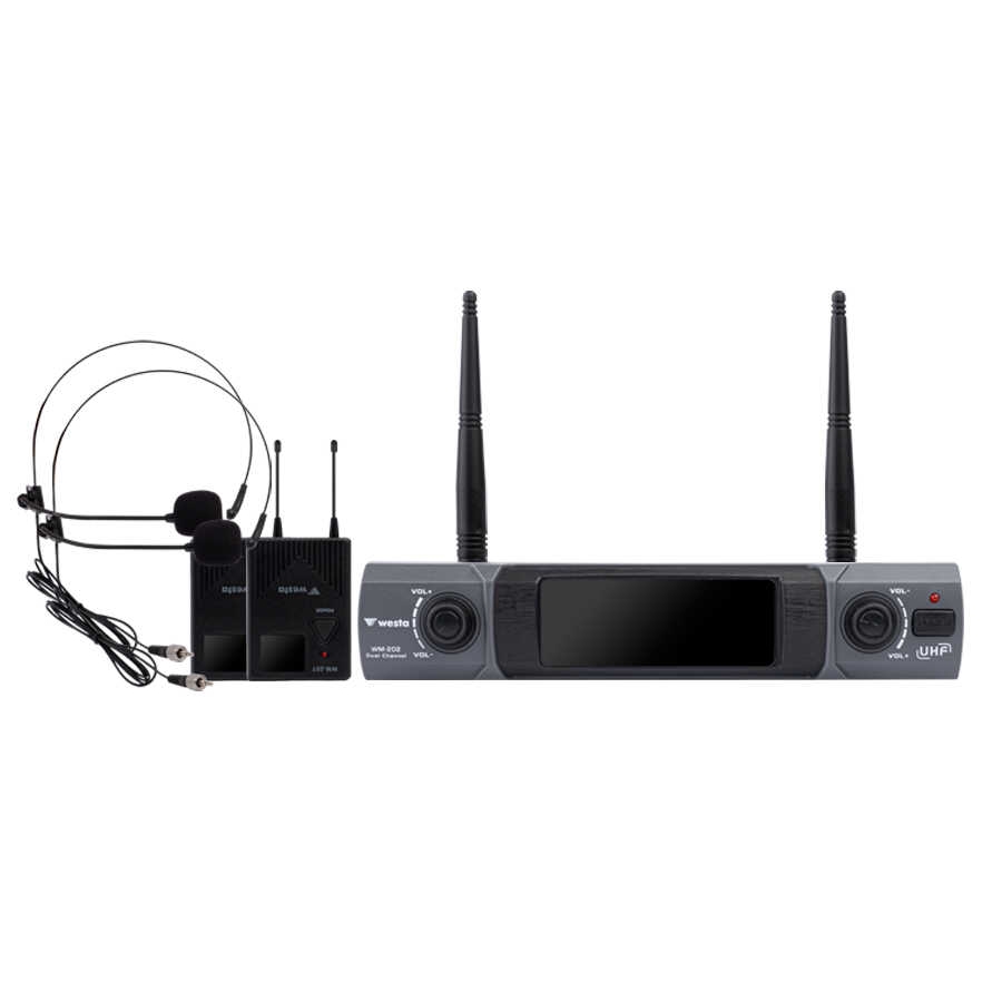 Westa WM-202T 1 Receiver +2 Yaka Mikrofon Seti