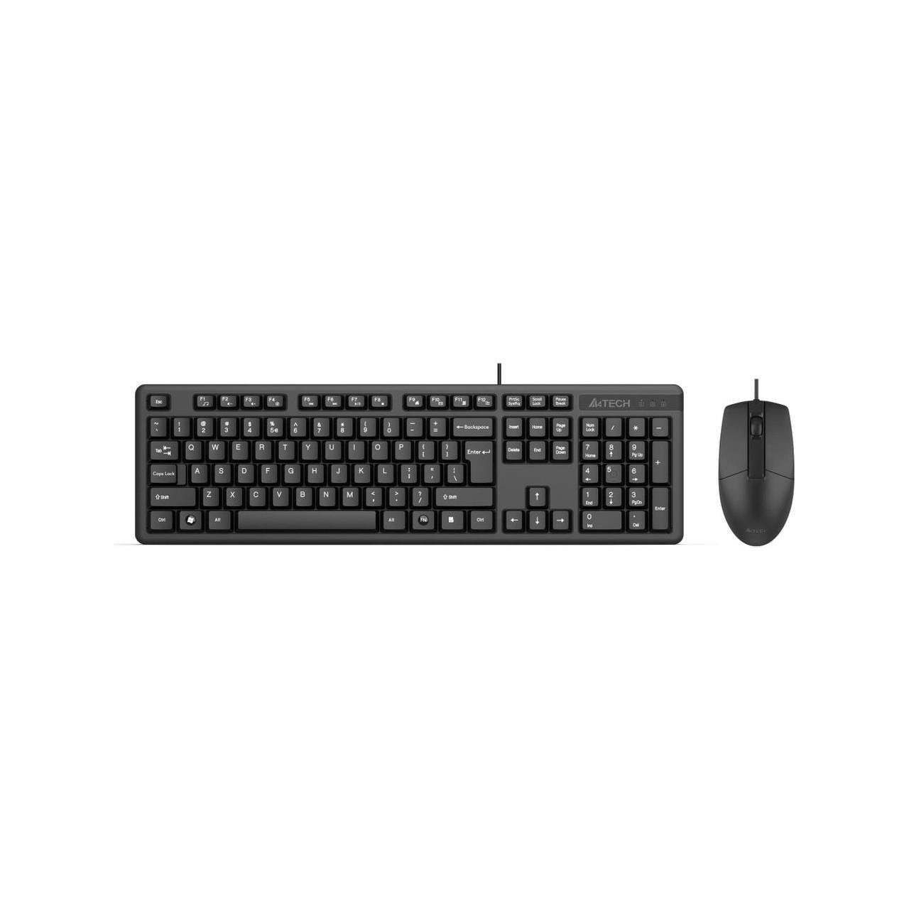 A4 Tech KR-3330S Usb Multimedya Siyah Sessiz Q Klavye+Mouse