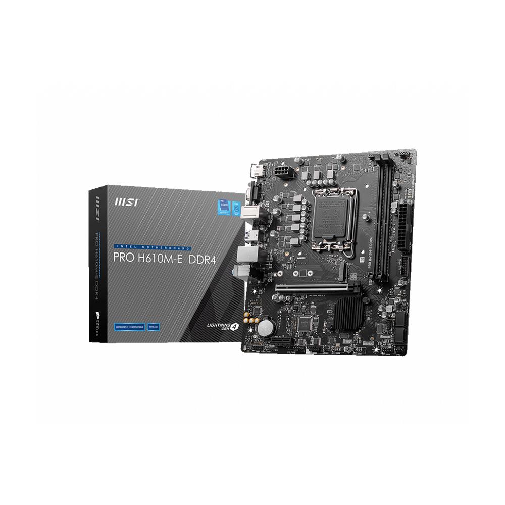 Msi Pro H610M-E 2xDdr4 Vga/Hdmi 1xM.2 1xGlan 1700P Anakart