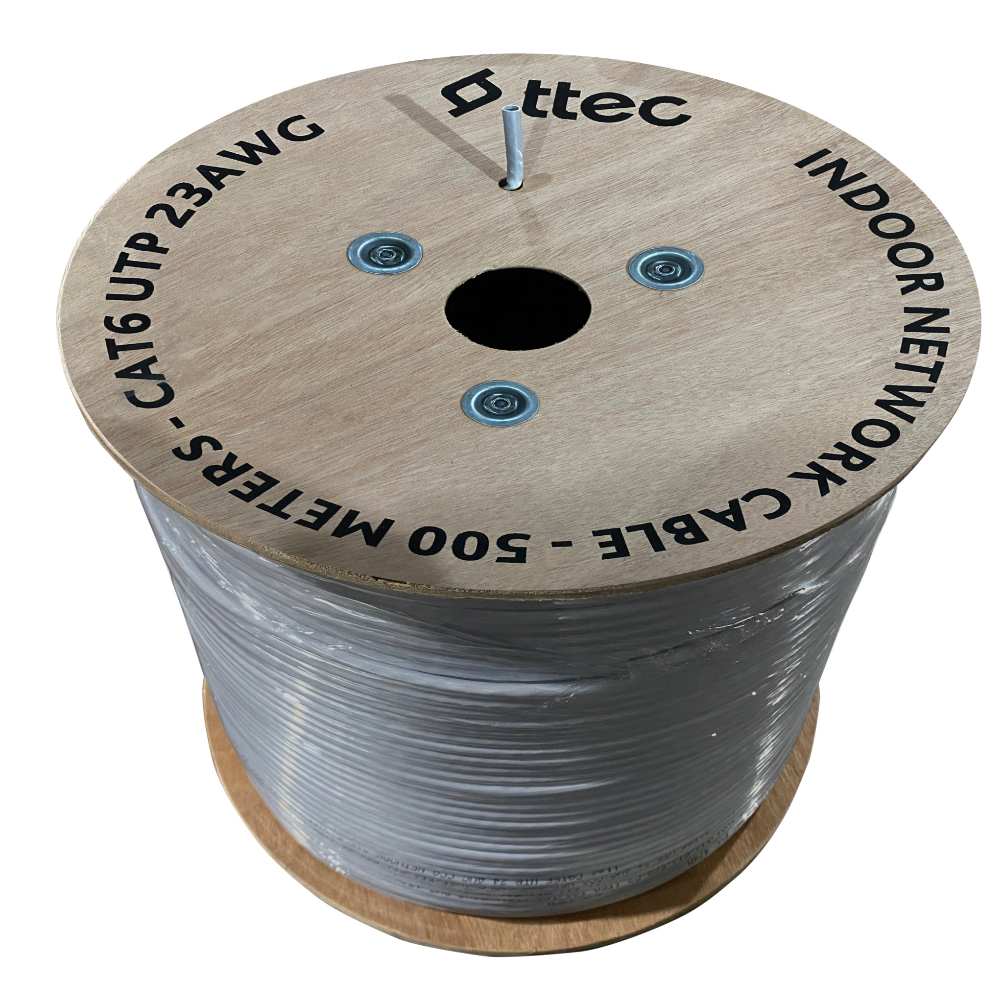 Ttec KBL-CAT6-23CCA/IN500G 500Mt U/Utp Cat6 Network Pvc Kablo Gri Cca 0.55Mm