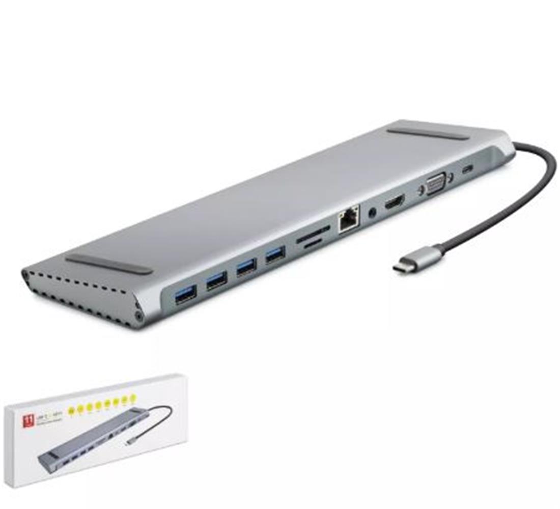 Hadron HDX7854 Type-C Hdtv Combo Type-C + Hdmi 4k 30Hz + 4-Usb3.0 + Vga + Audio