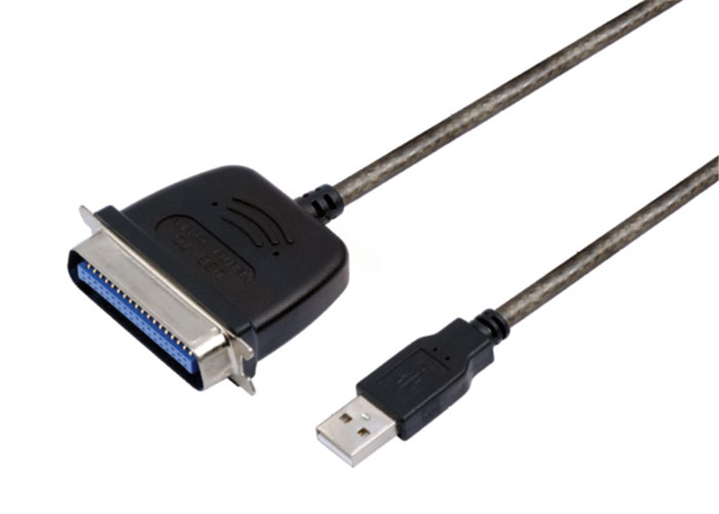 S-link Swapp SW-U614 Siyah USB to Paralel (CN36M) Kablo