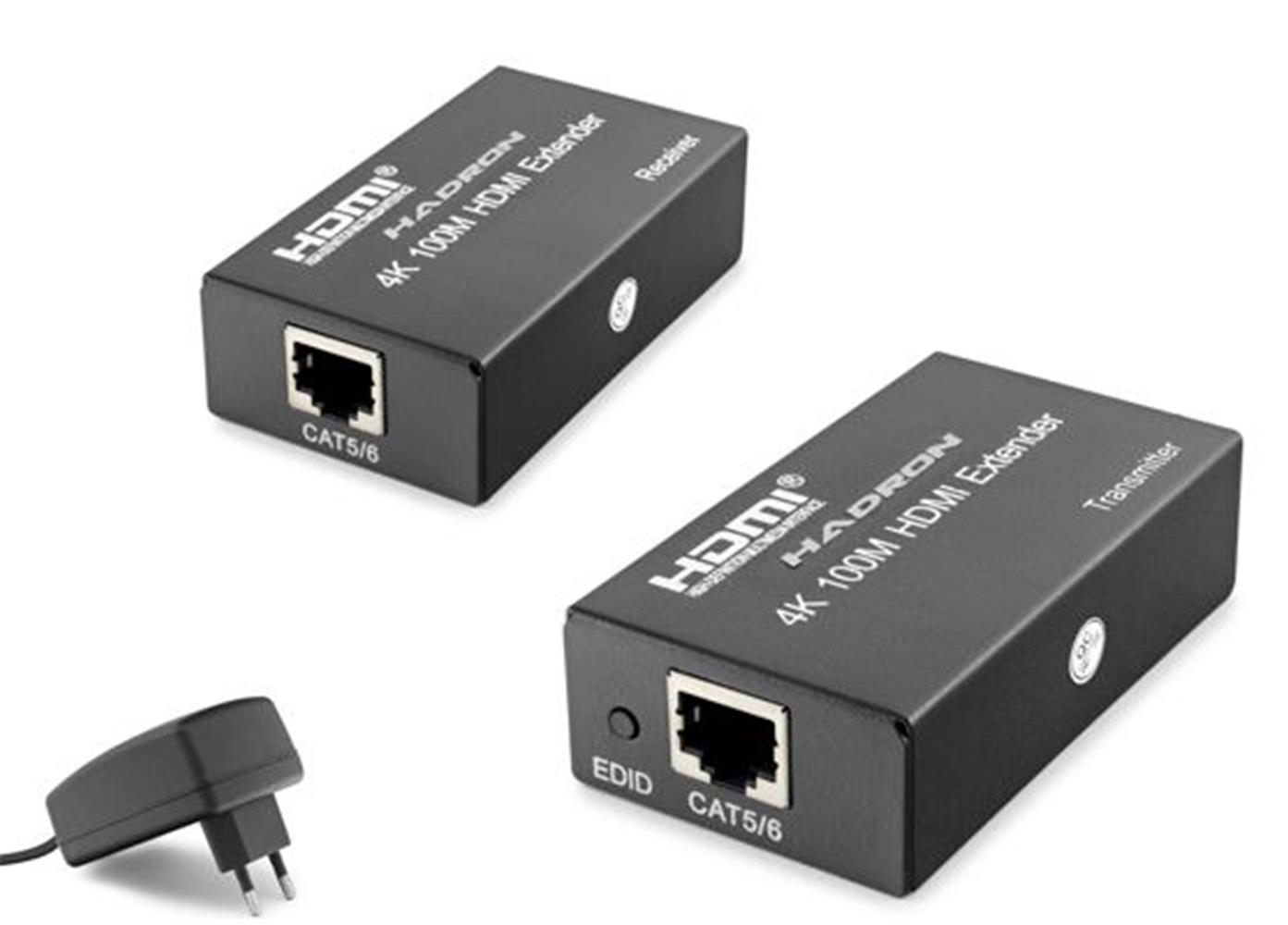 Hadron Hdx1367 100M Hdmi Extender 4K DC 5V Adaptör Siyah