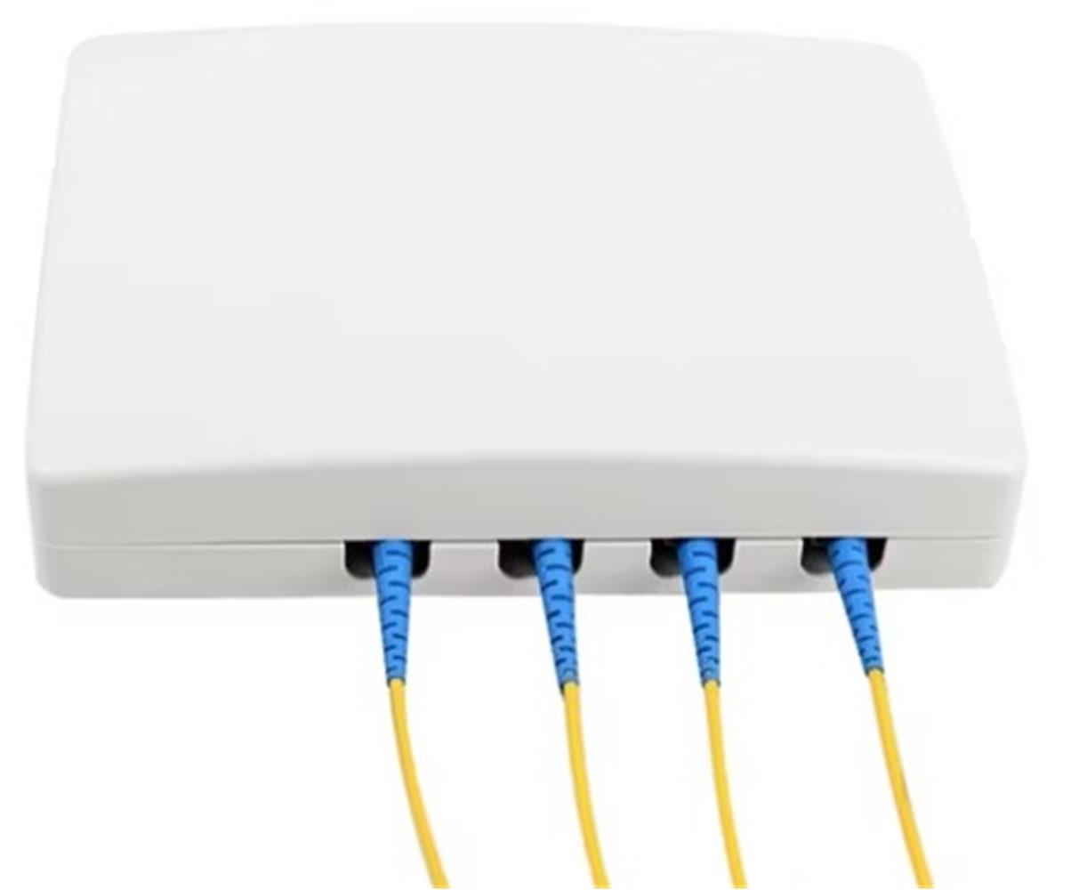 Teldata TLD-FTTH465 Ftth Sonlandırma Kutusu Simplex 4 Port-Indoor-White