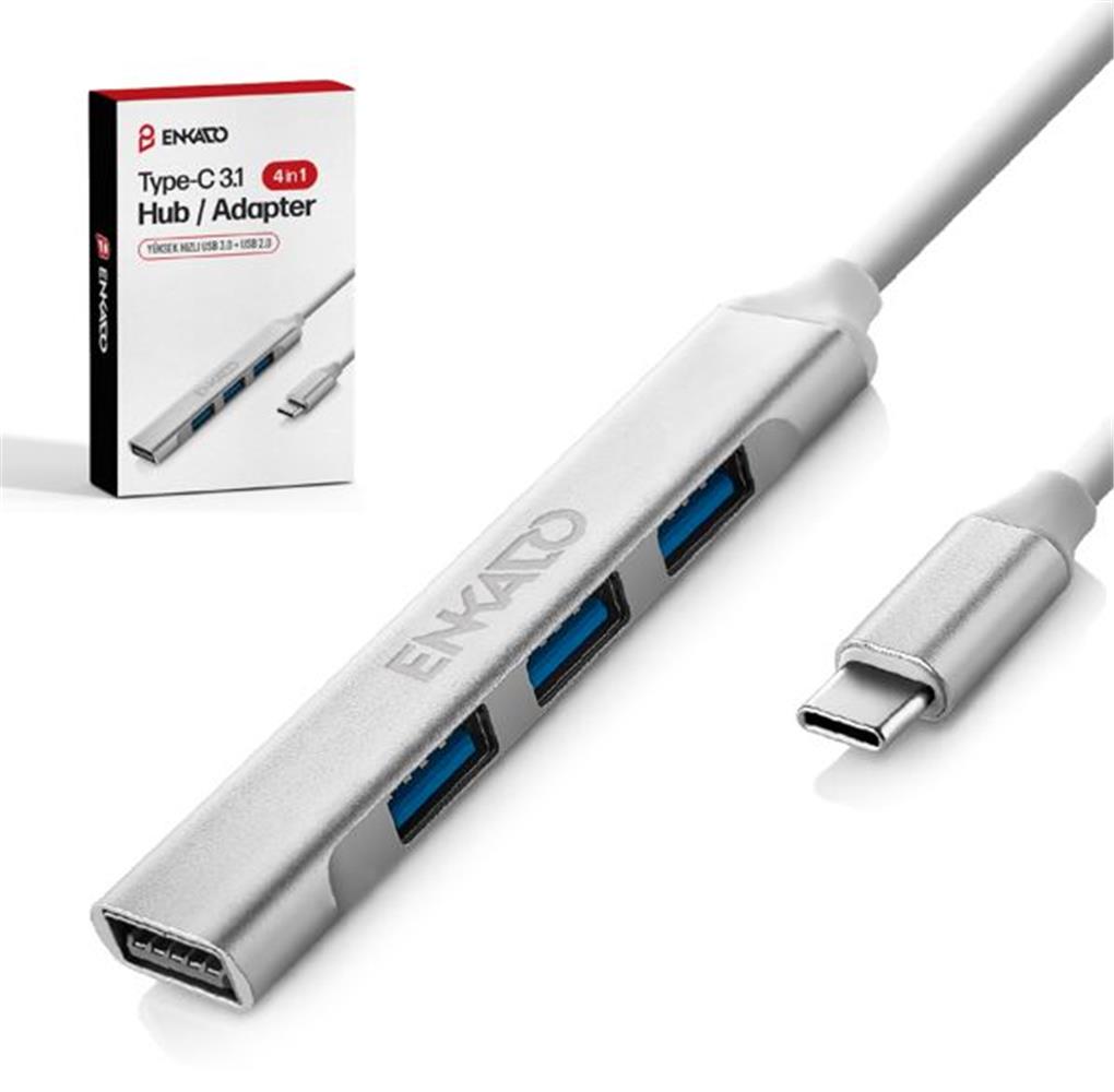 Enkado EKD-TP50 Type-C Usb 3,1 To 4in1 Port Usb Adaptör