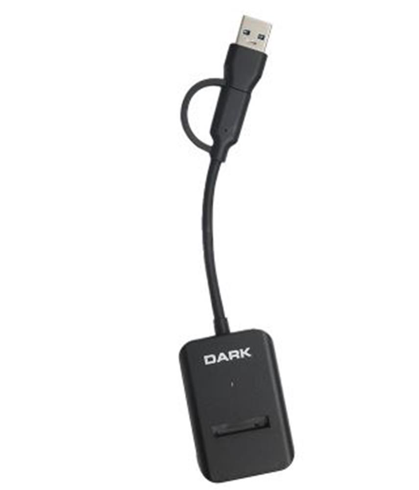 Dark USB-A + USB-C 10- M Key M.2 NVMe SSD Taşınabilir  Disk Yerleştirme Adaptörü DK-AC-DSEM3