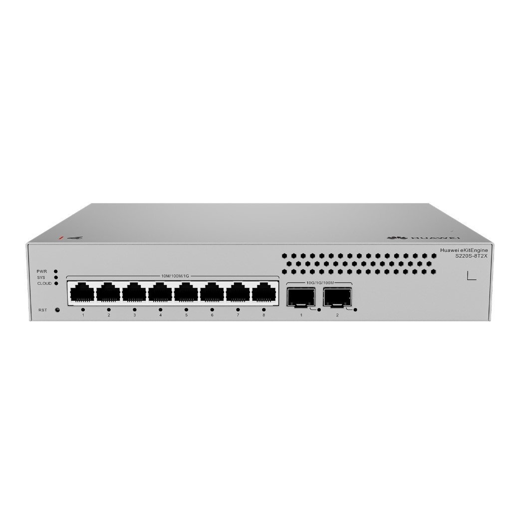 Huawei eKit S220S-8T2X 8 Port 10/100/1000 2 X 10G Sfp+ L2 Cloude Yönetilebilir Rack Mount Switch
