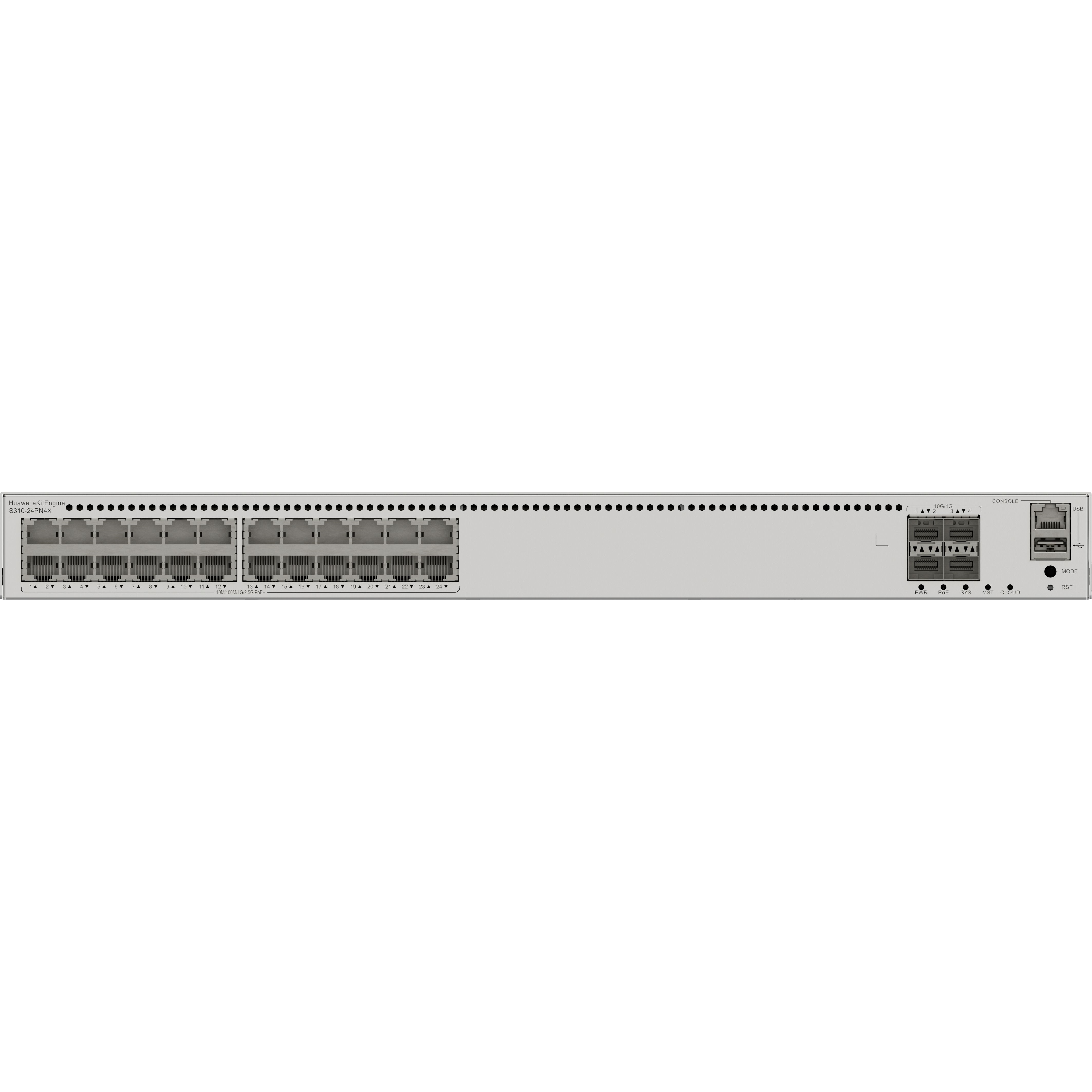 Huawei eKit S310-24PN4X 24 Port 10/100/1000/2500 Multi-Gigabit 24 Port Poe 4X10G Sfp+ 400w L2+ Cloude Yönetilebilir Rack Mount Switch
