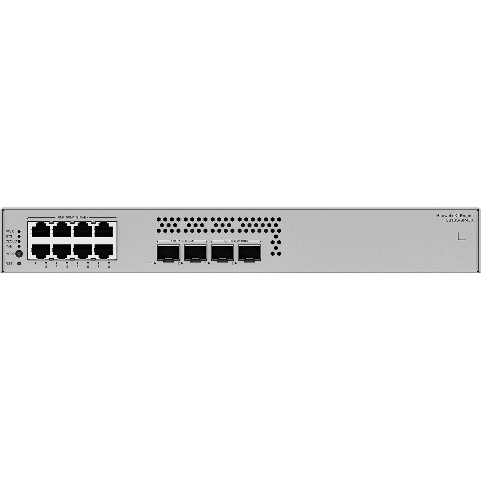 Huawei eKit S310S-8P4JX 8 Port 10/100/1000 8 Port Poe 2 X 2.5GE Sfp + 2 X 10G Sfp+ 128W L2+ Cloude Yönetilebilir Rack Mount Switch