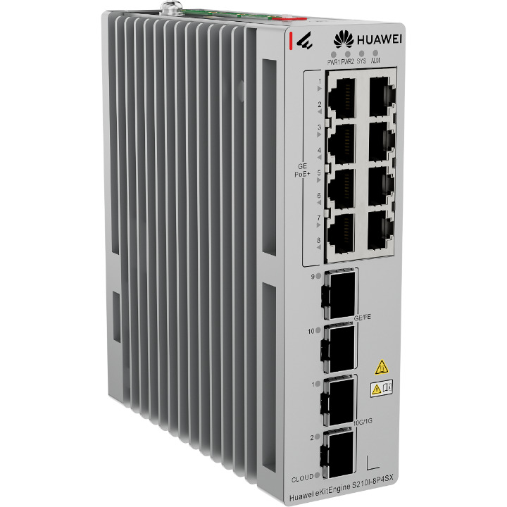 Huawei eKit S210I-8T4SX 8 Port 10/100/1000 2x2.5GE Sfp+2x10G Sfp+ L2 Cloude Yönetilebilir Endüstriyel Switch