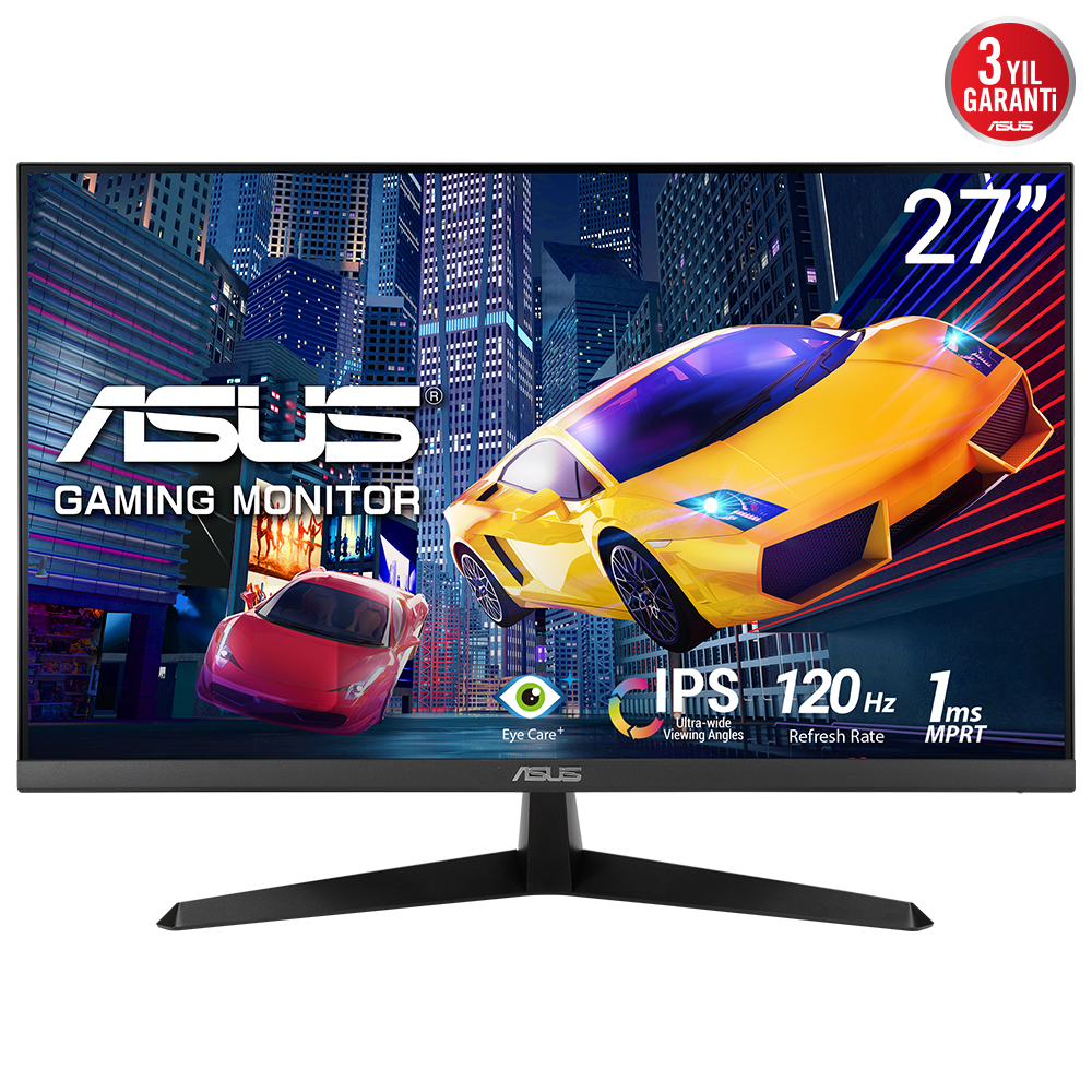 Asus VY279HGR 27’’ 1Ms 120Hz 1920x1080 Vga/Hdmı Vesa Full Hd Led Monitör