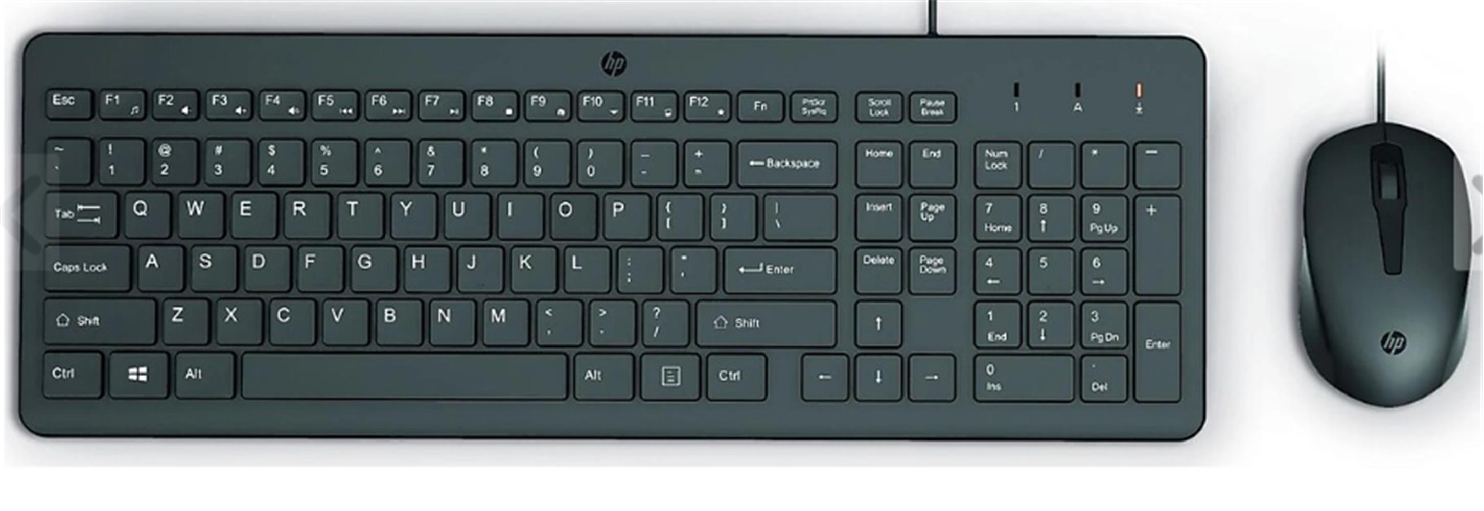 Hp 150 Wired 240J7AA 1600Dpi Kablolu Klavye Mouse Seti