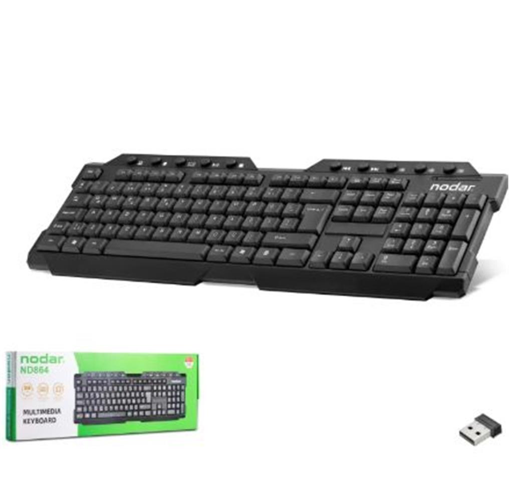 Nodar ND864 Kablosuz Multimedya Klavye Smart TV Uyumlu - Siyah