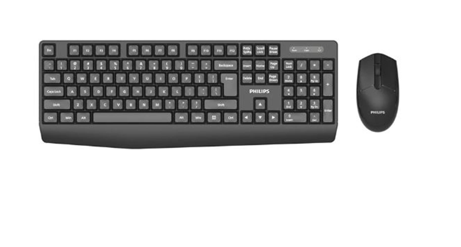Philips SPT6337B Kablosuz Türkçe Q Klavye&Mouse Set Siyah