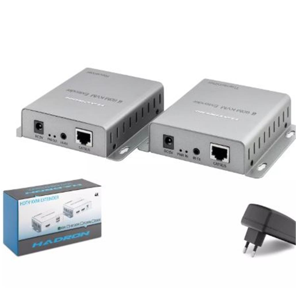 Hadron HDX1600 Hdmi Kvm Extender 4K 30 Hz 60m - Gümüş