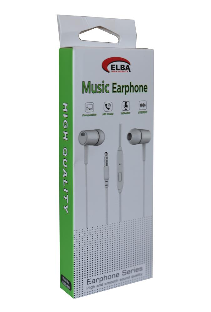 Elba Elb-2706 Beyaz Kulakiçi Type-c Mikrofonlu Kablolu Kulaklık (Ses Kontrol)