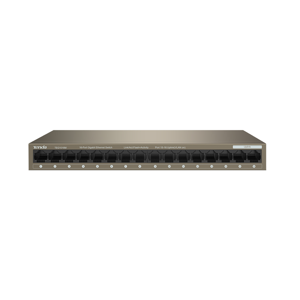 Tenda TEG1016M 16 Port 10/100/1000Mbps Switch Metal Kasa