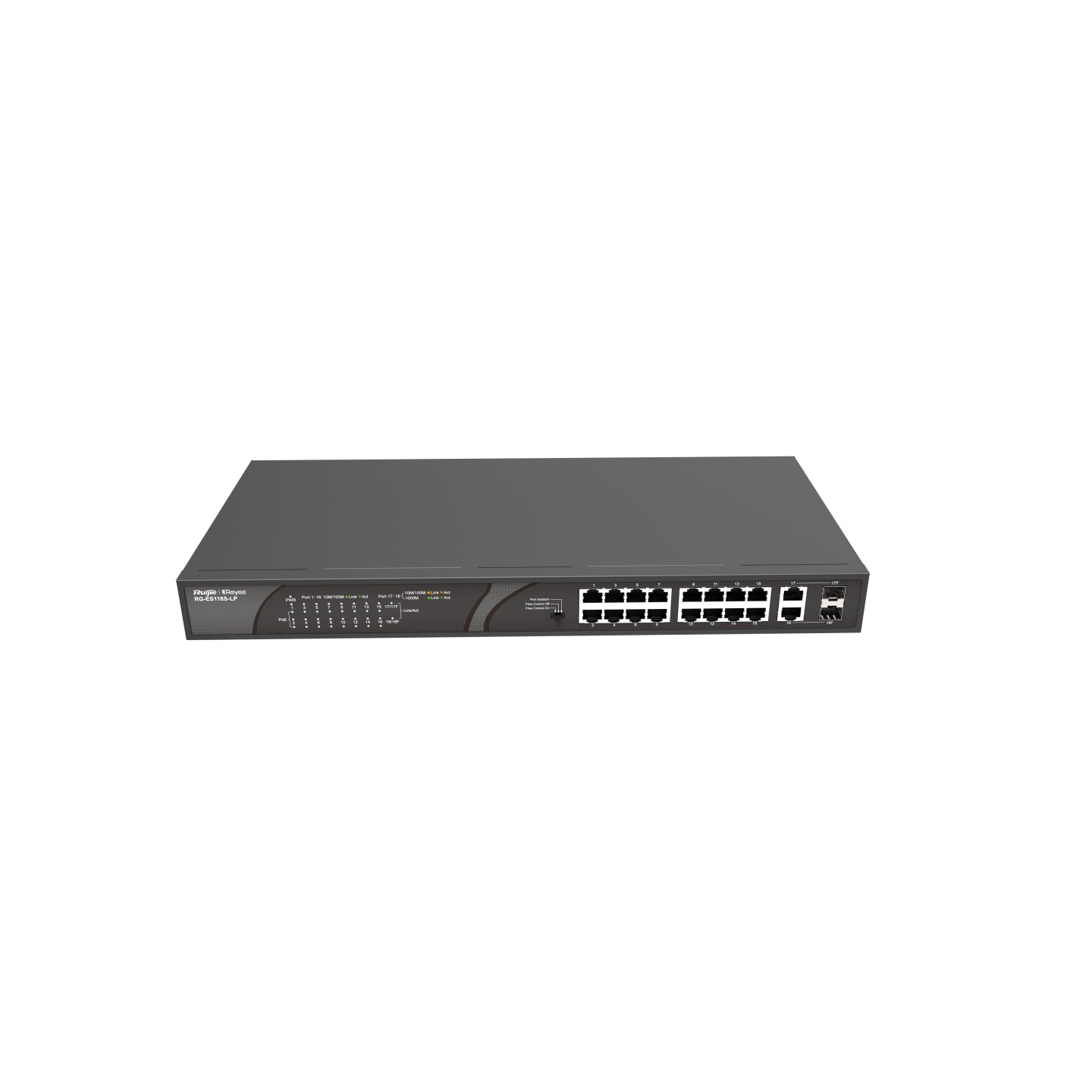 Ruijie Reyee RG-ES118S-LP 16 Port POE+ 10-100 Mbps 2 Port SFP 120W