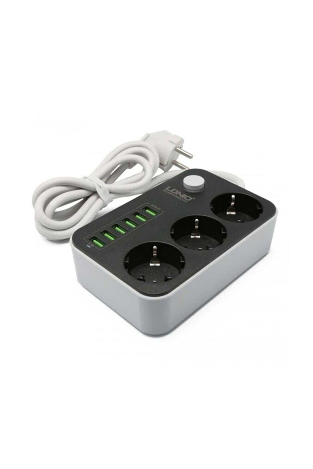 LDNIO Ak m Korumal Priz 1 6mt Kablo l Anahtarl 6 X Usb arj Upsli 