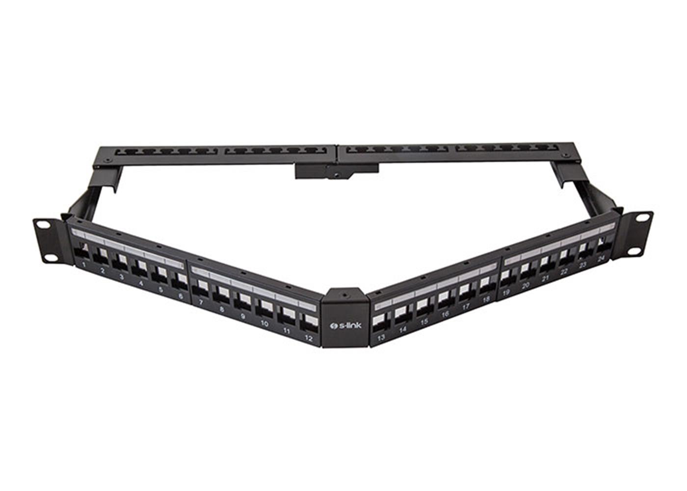 S-link SL-P625 24 lü Kolay Kullanımlı UTP BOŞ V Şeklinde Patch Panel