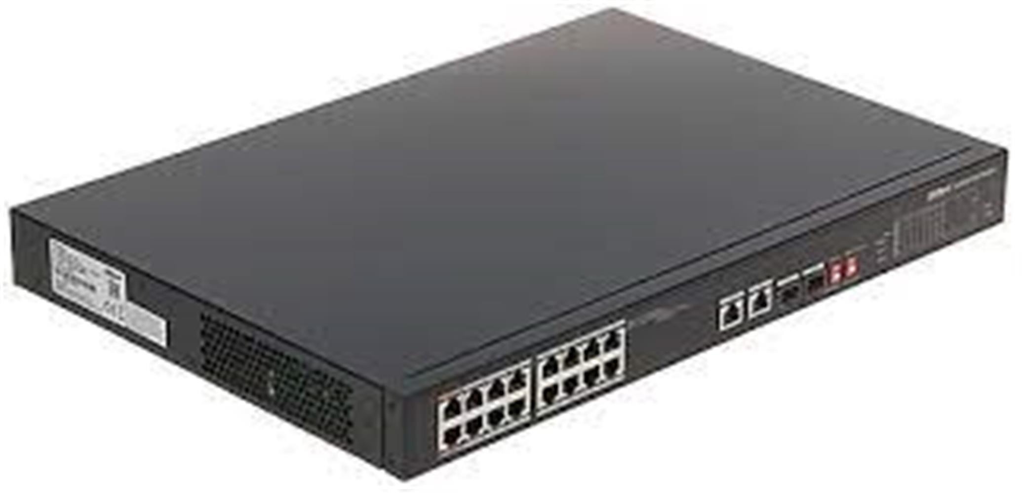 Dahua PFS3218-16ET-135 16 Port Gigabit + 1xRj45 1xGb Sfp Combo 135w Poe Rackmount Switch