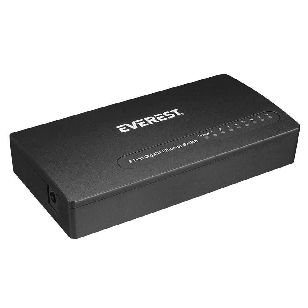 Everest Everlink ESW-808 8 Port 10-100-1000Mbps Gigabit Masaüstü Ethernet Switch Hub