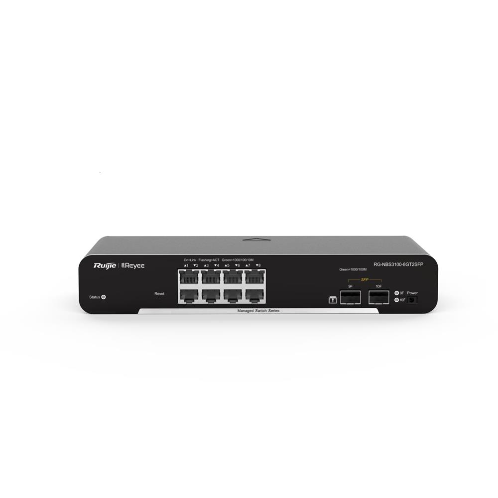 Ruijie RG-NBS3100-8GT2SFP-P 8-Port POE+ Gigabit L2 Managed Switch 8 Gigabit RJ45 Ports 2 SFP Slots
