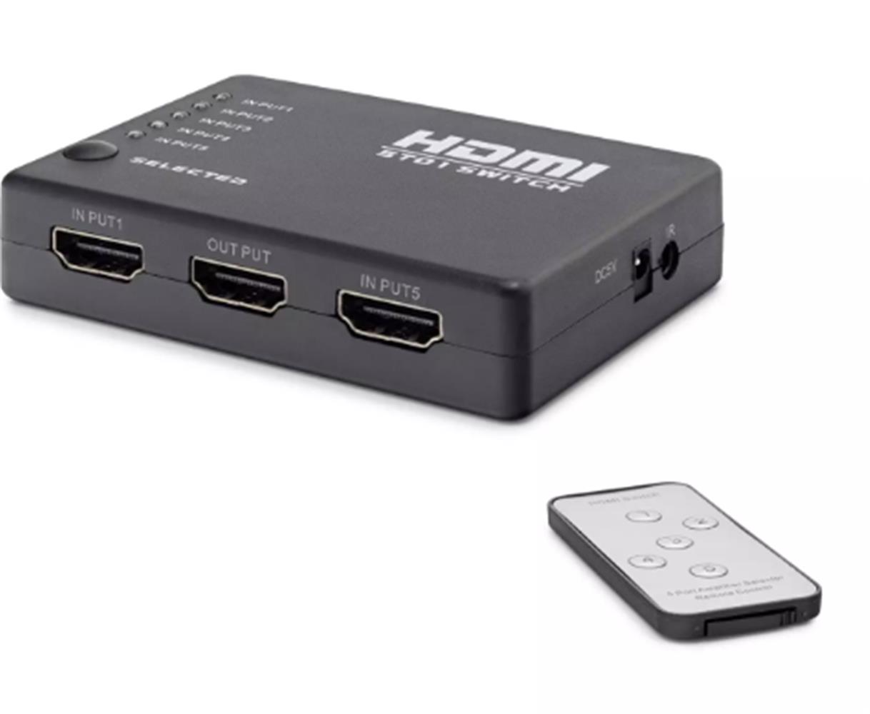 Hadron Hdx1272 5 Port Hdmi Switch 5Giriş 1Çıkış Kumandalı