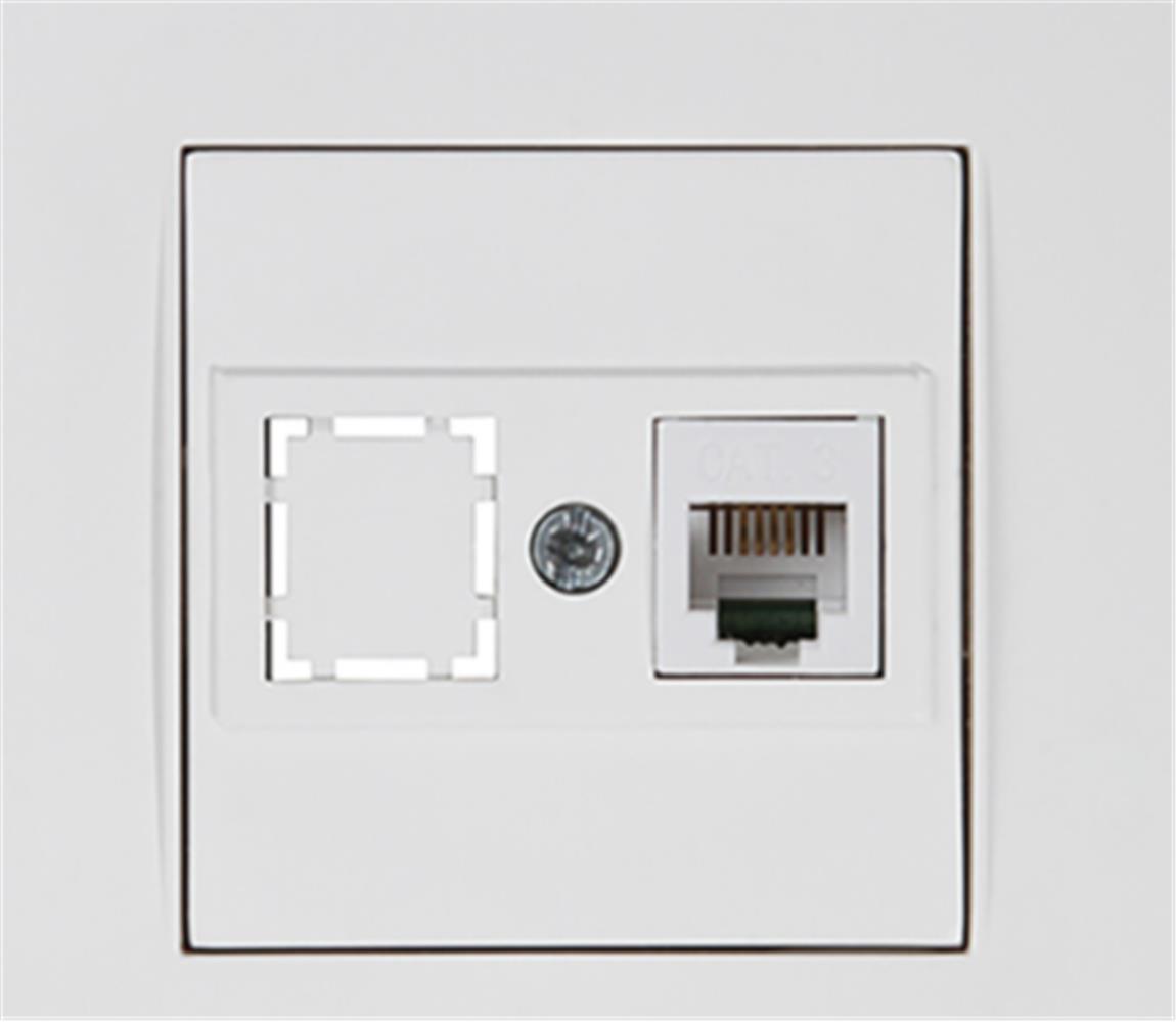 Mutlusan Rita Telefon Prizi 1XRJ12 Beyaz Bilisterli (2220 125 0101B)