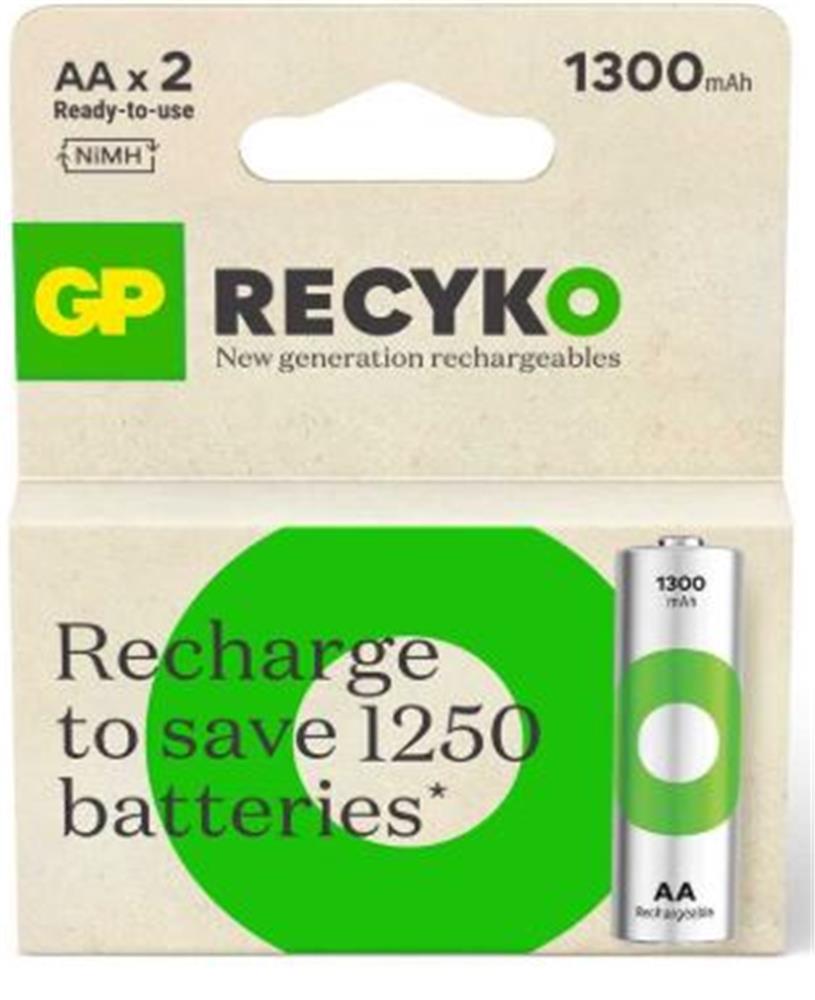 GP GP130AAHCEMTR-2GB AA 1300 mAh Şarjlı Kalem Pil 2’li Paket