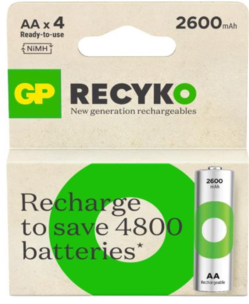 GP AA 2600 mAh Şarjlı Kalem Pil 4’lü Paket GP270AAHCEMTR
