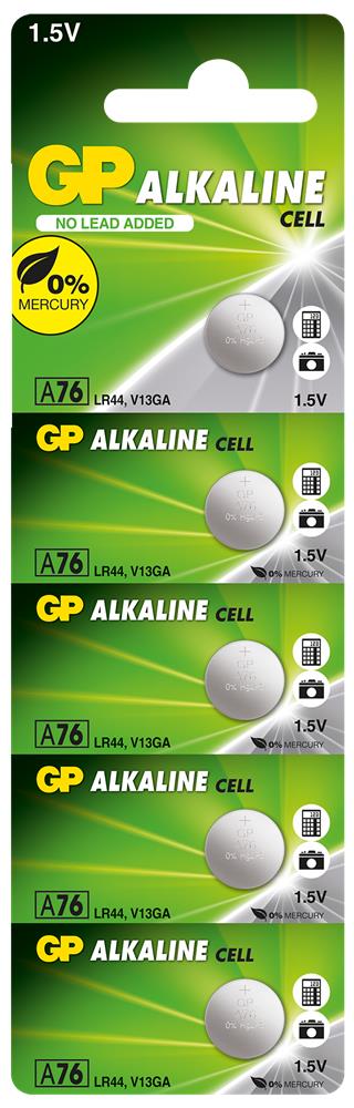 Gp GPA76-C5 LR44 AG13 Alkalin Düğme Pil 5’li Paket 