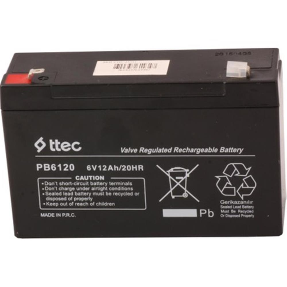 Ttec 6V 12Ah Bakımsız Kuru Akü